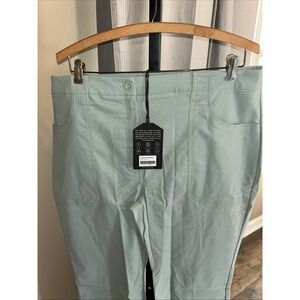 $278 ANATOMIE Darby Stretch Flare Pant COLOR: Sage SIZE: Large